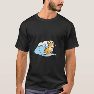 T-shirt Corgi Chien de Corgi mignon surf équitation Vagues
