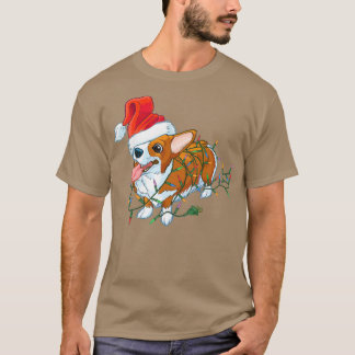 T-shirt Corgi Chien léger Joyeux Corgmas Père Noël Corgi U