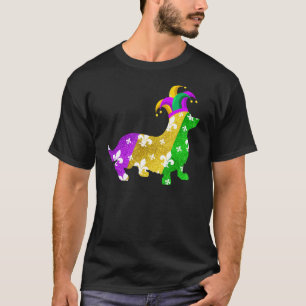 T-shirt Corgi Chien Mardi Gras Carnavals Amusant Chiot