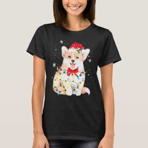 T-shirt Corgi Chien Noël Lumière Noël Maman Papa