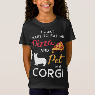 T-Shirt Corgi Chien Pizza amant propriétaire Noël Annivers