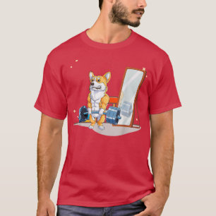 T-shirt Corgi Chien Poids Levée de la mort Hommes Fitness