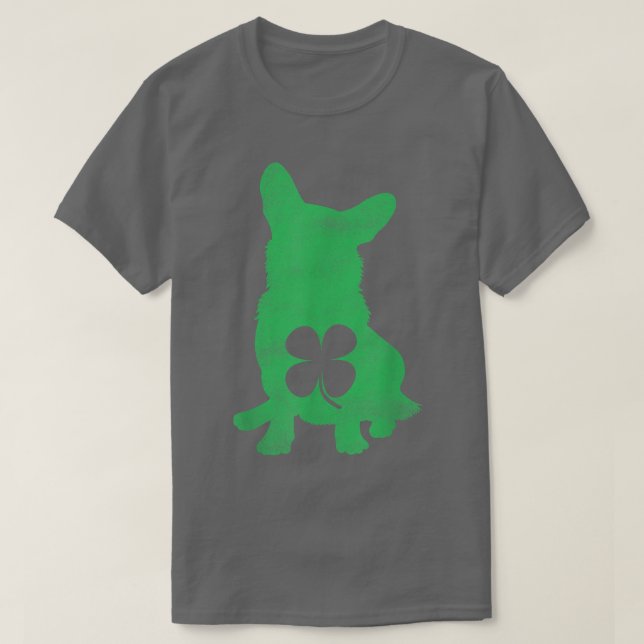 T-shirt Corgi Chien Shamrock St  (Design devant)