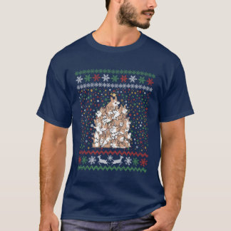 T-shirt Corgi Christmasree Famille de Noël moche