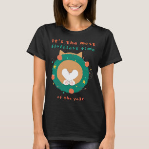 T-shirt Corgi Coincé Dans Une Guirlande De Noël