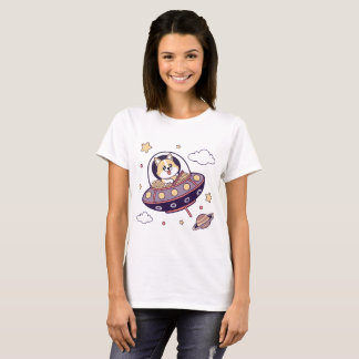 T-shirt Corgi dans l'espace