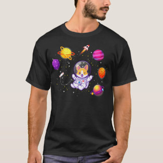 T-shirt Corgi Dans L'Espace Corgi Astronaut Corgi
