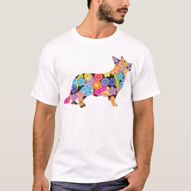 T-shirt Corgi de Gallois de cardigan (Devant)