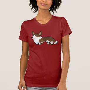 T-shirt Corgi de Gallois de cardigan de bande dessinée