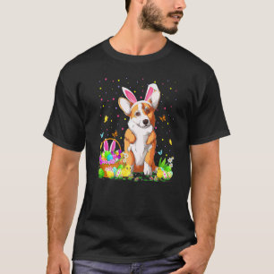 T-shirt Corgi de Pâques Chien Lapin Oeuf Chasse Corgi Dima