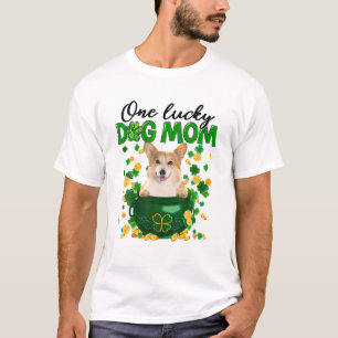 T-shirt Corgi Dog Mom Irish Green Shamrock St Patrick's Da