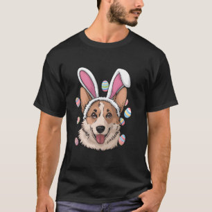 T-shirt Corgi Dog Pâques Lapin