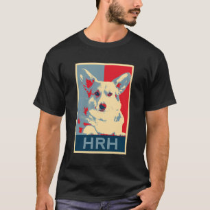 T-shirt Corgi Dog Queen Pop Art Son Altesse Royale Hrh