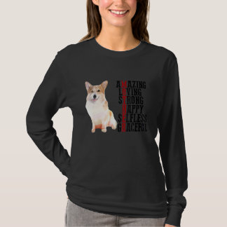 T-shirt Corgi Extraordinaire Aimer Forte Happy Selfless Gr
