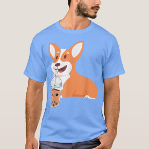 T-shirt Corgi gallois Adorable s Corgi Bubble Tea