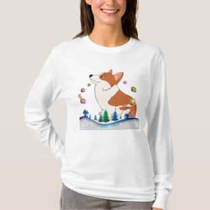 T-shirt Corgi gallois de vacances avec les présents de