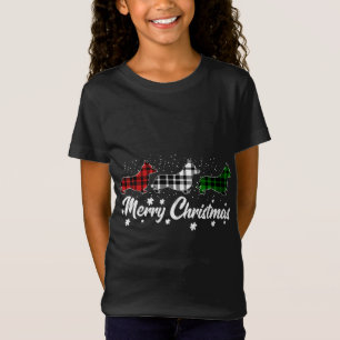 T-Shirt Corgi gallois Noël Rouge clair Blanc Vert Chien Lo