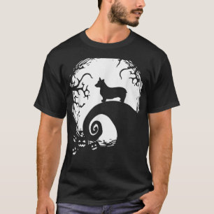 T-shirt Corgi Halloween sous la lumière de la lune Chien e