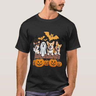T-shirt Corgi Halloween Trio Funny Éffrayant Amoureux des
