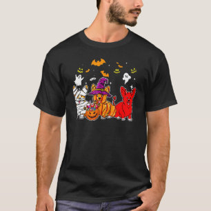 T-shirt Corgi Joyeux Halloween Mignon Momie Sorcière Démon