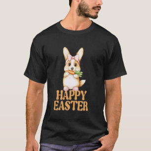 T-shirt Corgi Joyeux jour de Pâques Chien