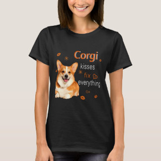 T-shirt Corgi Kisses Fix Everything   1249