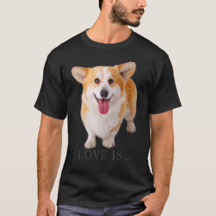 T-shirt Corgi L'amour est maman papa chiot animal familie