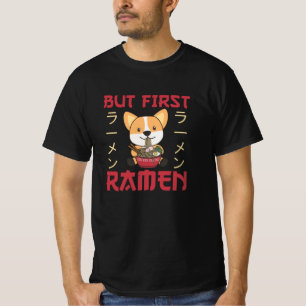 T-shirt Corgi Mais Premier Ramen Sweet Kawaii Noodle Chien