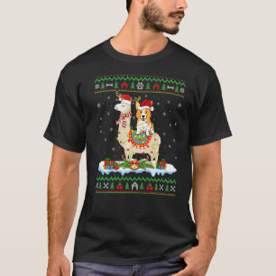 T-shirt Corgi montant un lama de renne assorti Corgi laid 