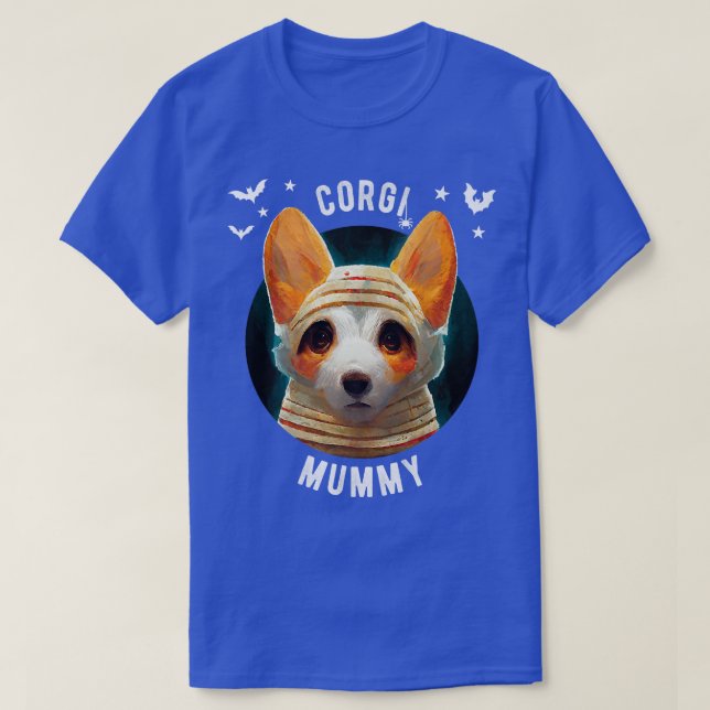 T-shirt Corgi Mummyhalloween-583 (Design devant)
