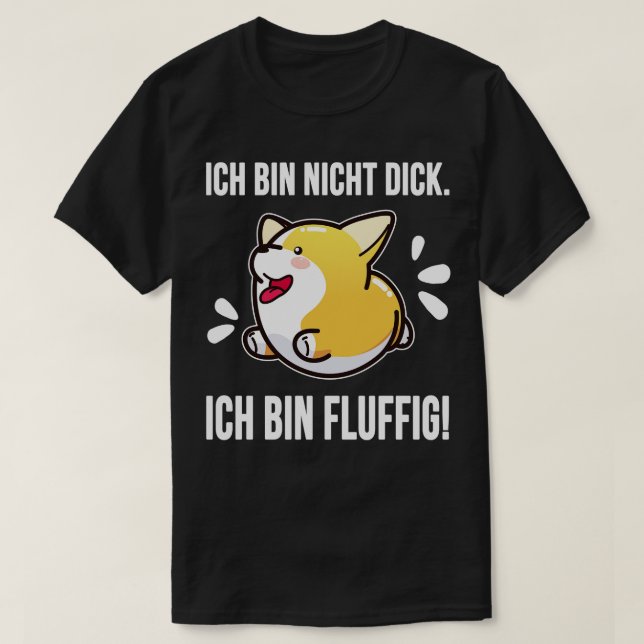 T-shirt Corgi nicht dick fluffig (Design devant)