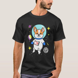 T-shirt Corgi non binaire dans l'espace Pride non binaire
