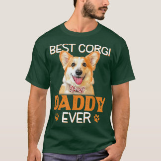 T-shirt Corgi Papa Funny Fête des pères Amoureux des chien