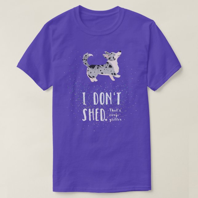 T-shirt Corgi Parties scintillant Cardigan Welsh Corgi (Design devant)