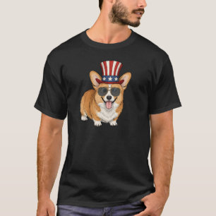 T-shirt Corgi patriotique dans le style