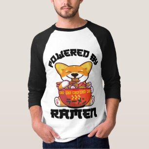 T-shirt CORGI POWERESSÉ PAR RAMEN   Kawaii Corgi Manger Ra