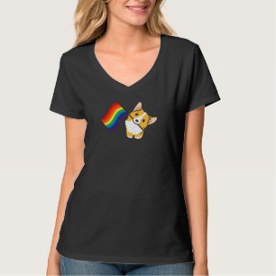 T-shirt Corgi Rainbow Pride drapeau LGBT