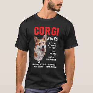 T-shirt Corgi Règles Amusement Propriétaire de Chien Anima