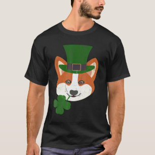 T-shirt Corgi Saint-Patrick Shamrock Corgi Vintage Saint-P