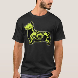 T-shirt Corgi Skeleton Halloween Homme Chien Crâne