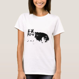 T-shirt Corgi souriant à l'aise