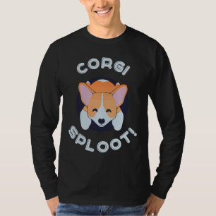T-shirt Corgi Sploot Sur Violet Arrière - plan Mat Funny P