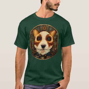 T-shirt Corgi Surreal Steampunk Amoureux des chiens d'oeuv