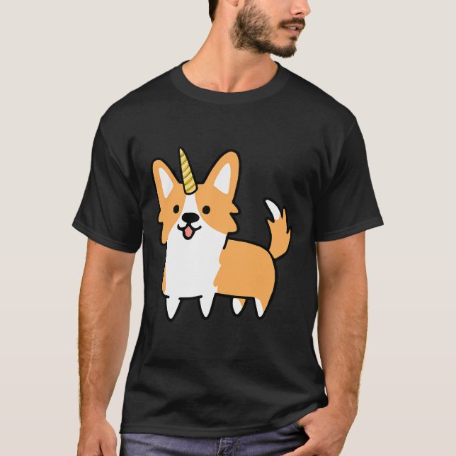 T-shirt Corgi Unicorn (Devant)