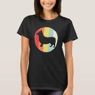 T-shirt Corgi Vintage Coucher de soleil rayé