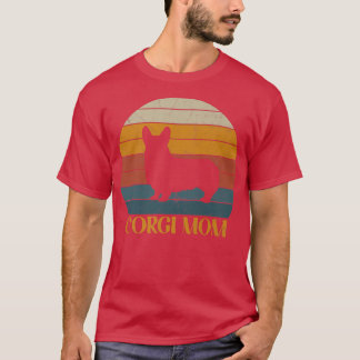 T-shirt Corgi Vintage mignonne maman Sunsetdog Lover Corgi