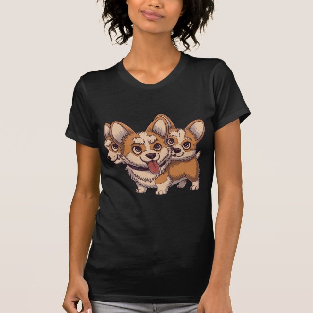 T-shirt Corgiberus - Le Gardien Doux (Devant)