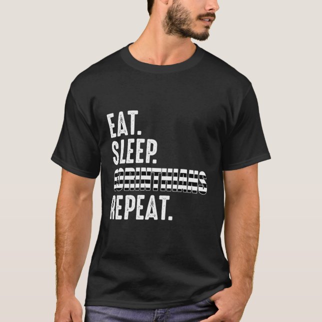 T-shirt Corinthiens Thème Manger Sleep Répéter Soccer Brés (Devant)