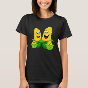 T-shirt Corn Famille Végétarien Végétarien Agriculture vég
