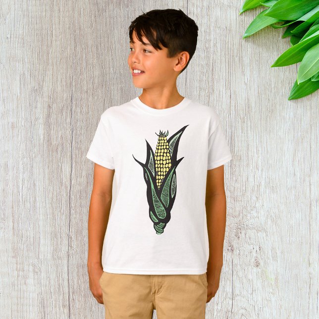 T-shirt Corn on the Cob Rustic Farmhouse Vegetable (Créateur téléchargé)
